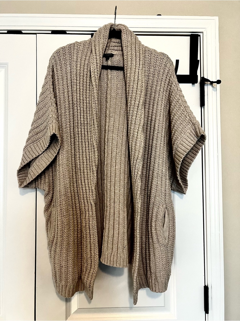 Talbots Woman Chunky Knit Open Front Cardigan Poncho 1X